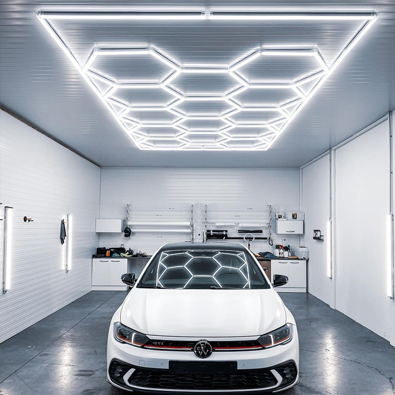15 Grid Hexagon Lighting System - Custom Hexagonal LED Garage Lights