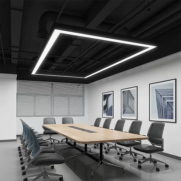 Modern Square Suspended Frosted Led Linear Light