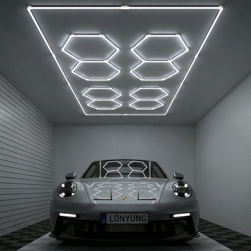 Eight Grids DIY Shaped Honeycomb Light for Car Detailing Shop